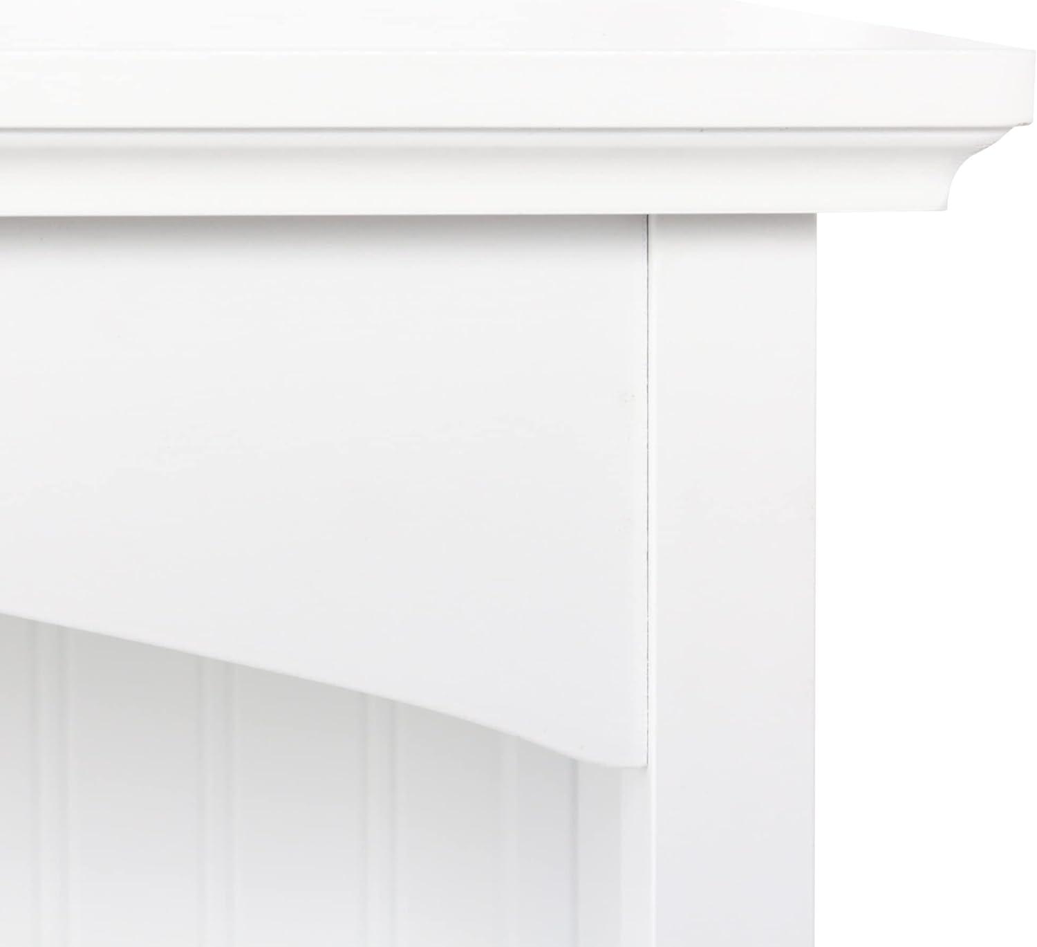 White MDF 3-Tier Bookcase with Arched Supports