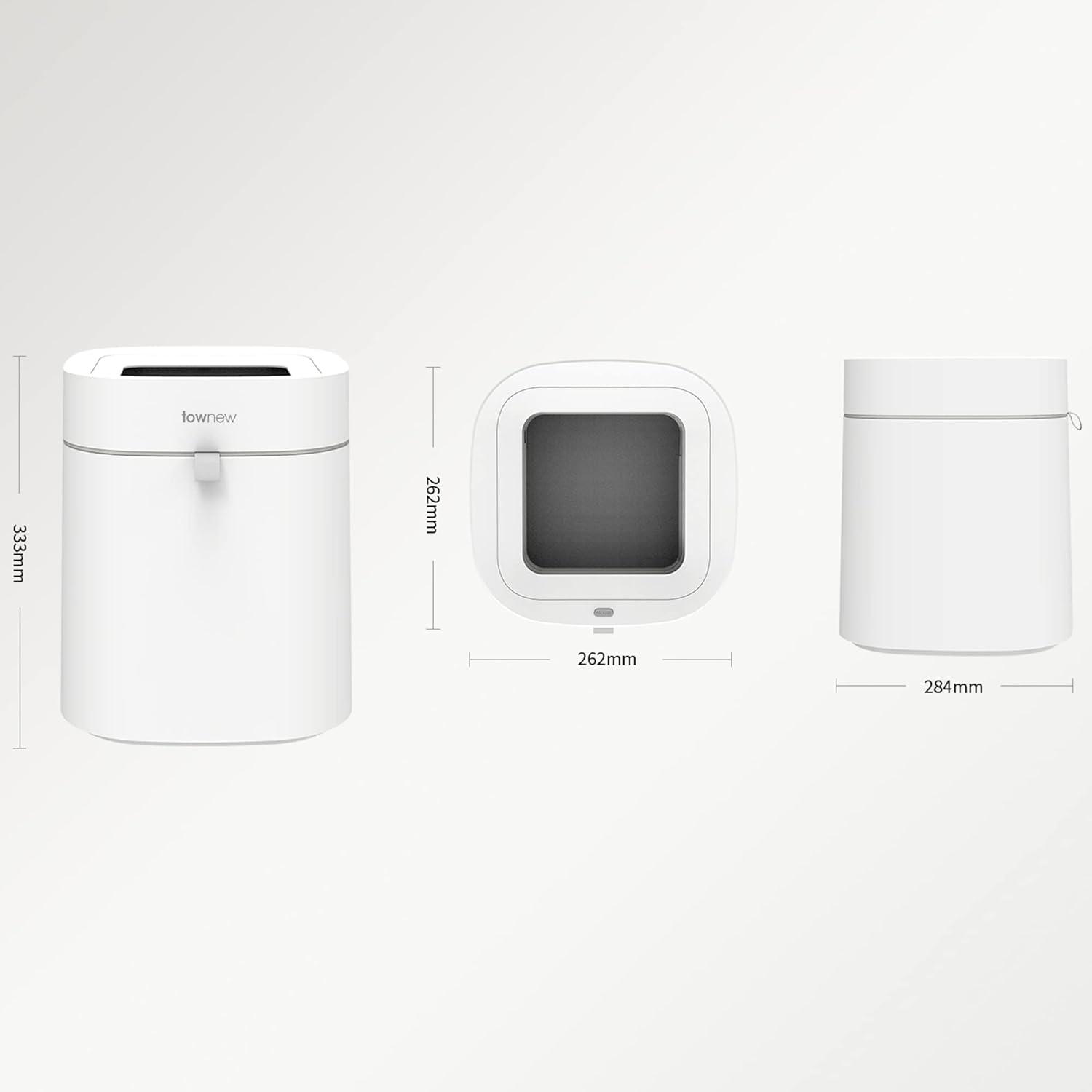 White Touchless 4.4-Gallon Self-Sealing Smart Trash Can