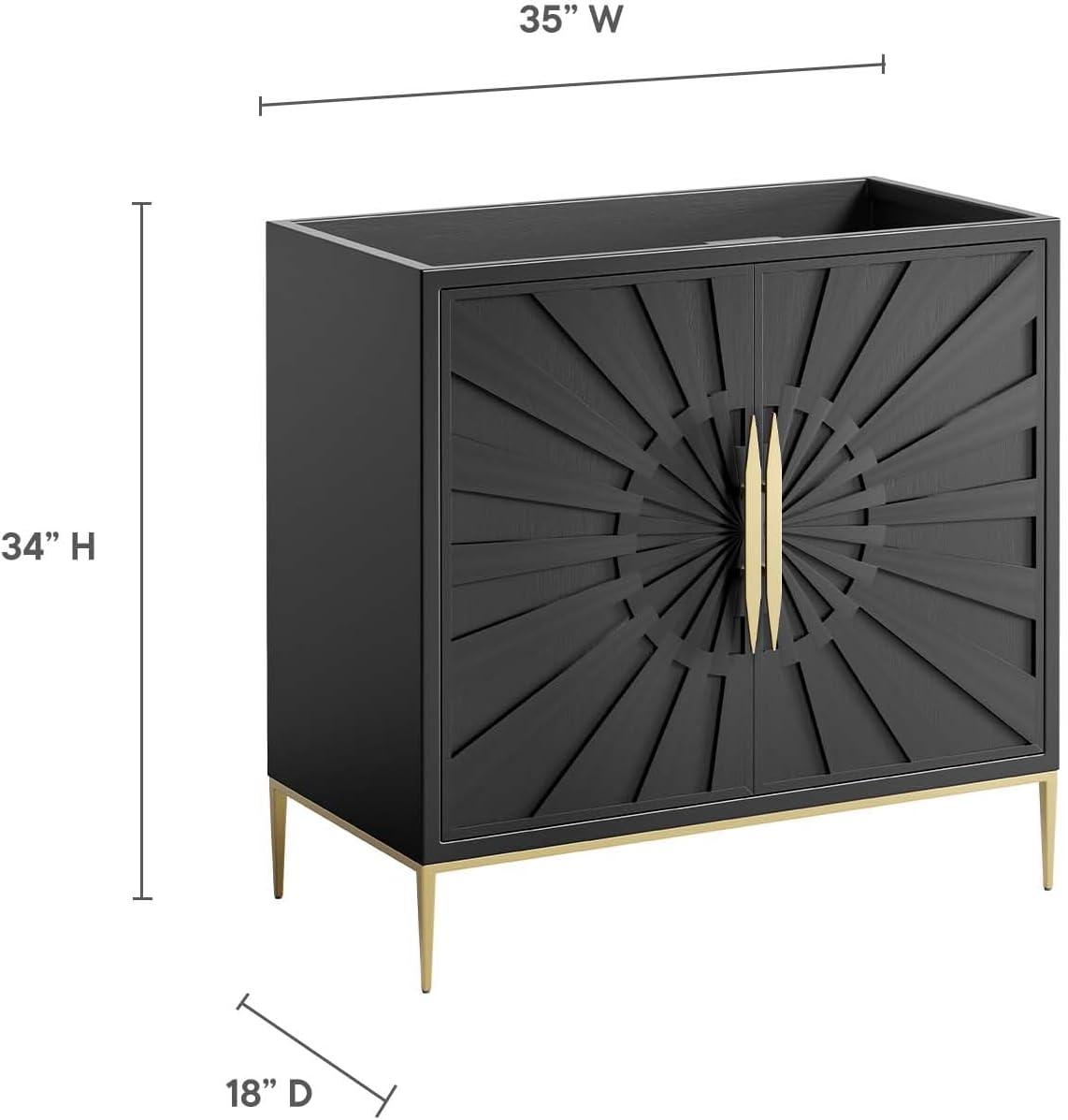 Modway Modway 35" Single Bathroom Vanity Base Only in Black