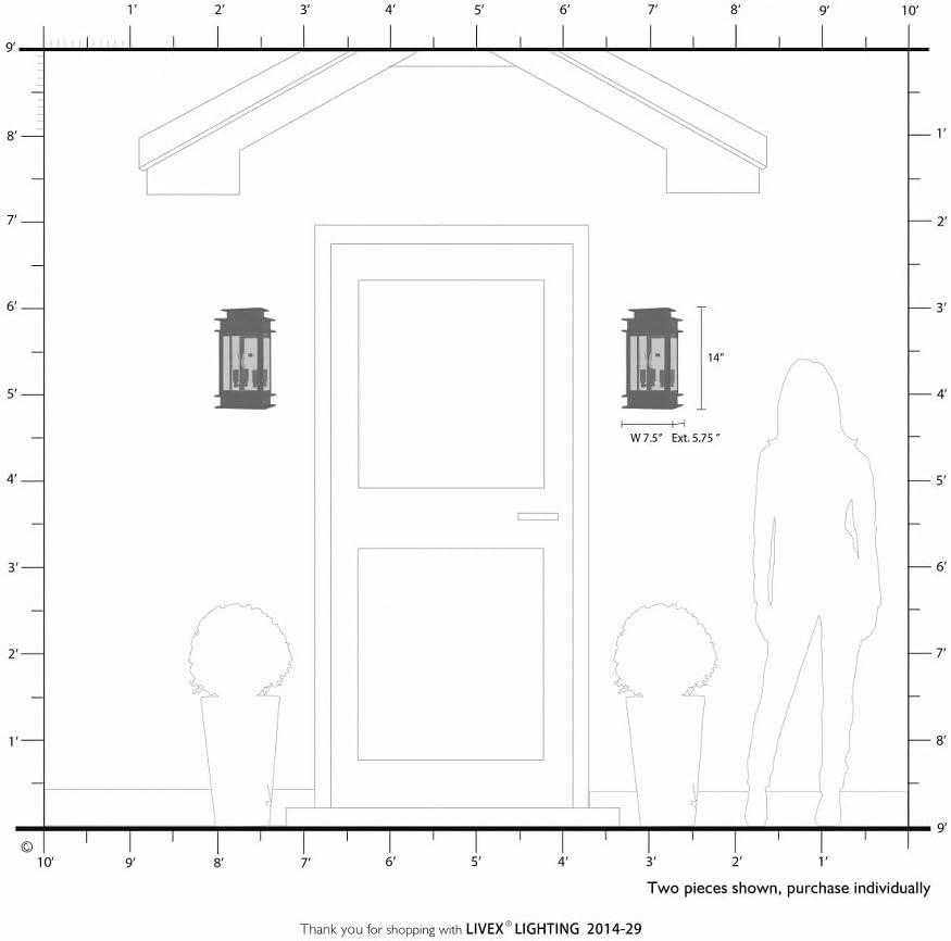 Livex Lighting Princeton 2 - Light Wall Light in  Bronze