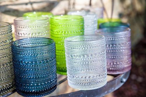 Jupiter Cornflower 10 Ounce Beaded Glass Set of 6