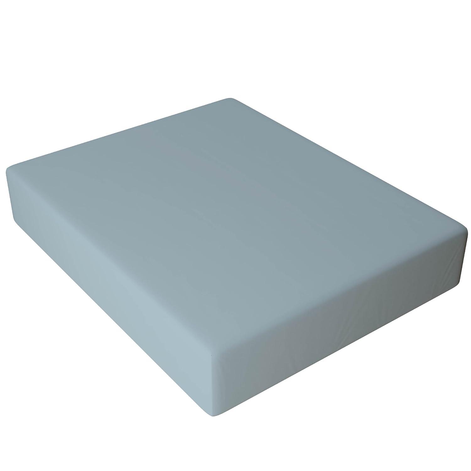 Superity Linen Queen Fitted Sheet - 100% Premium Cotton - 200 Thread Count - Blue