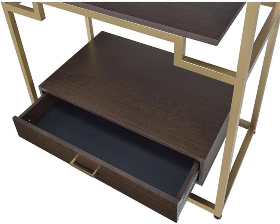 ACME Yumia Bookshelf in Gold