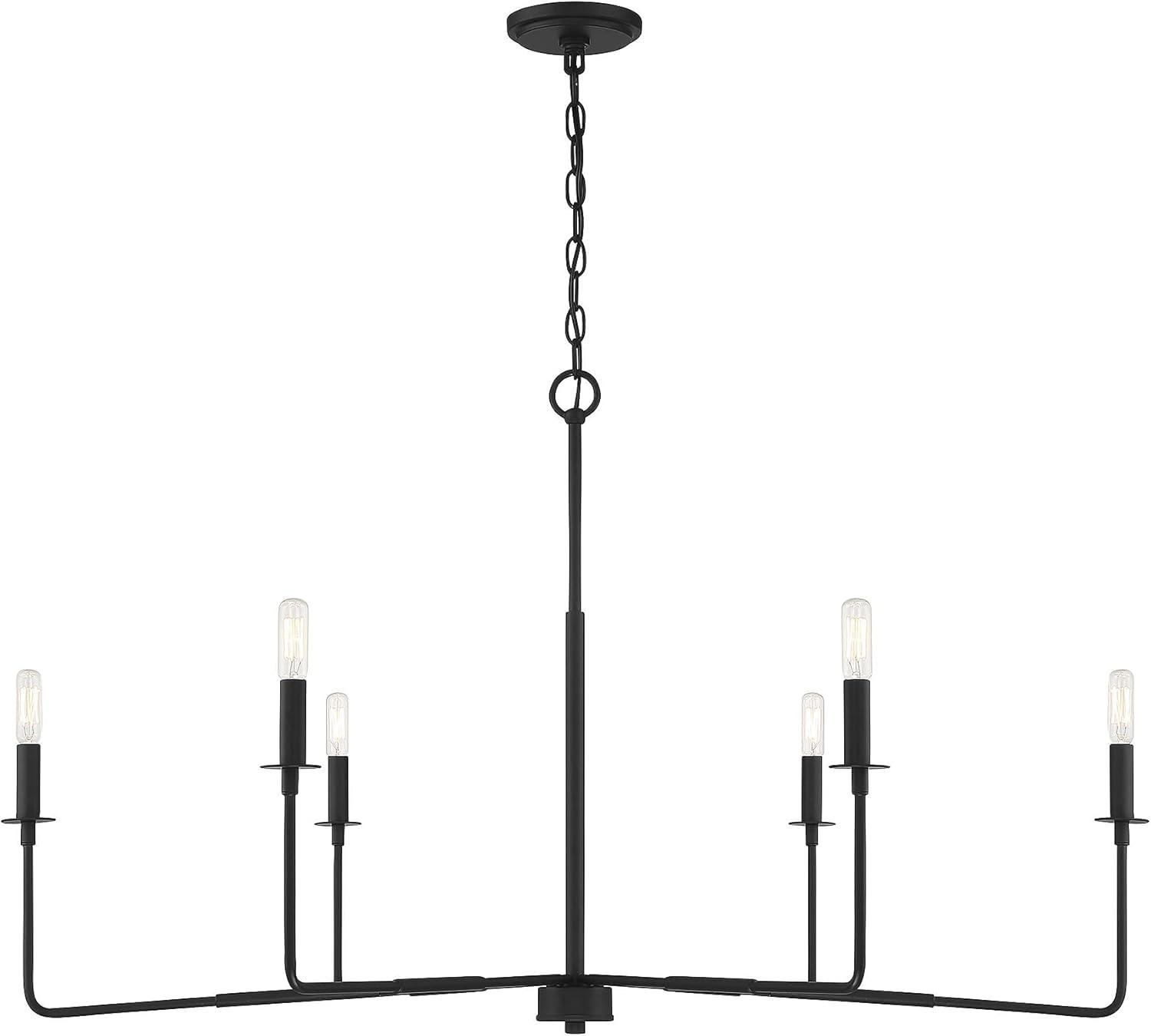 Savoy House Salerno 6 - Light Chandelier in  Matte Black