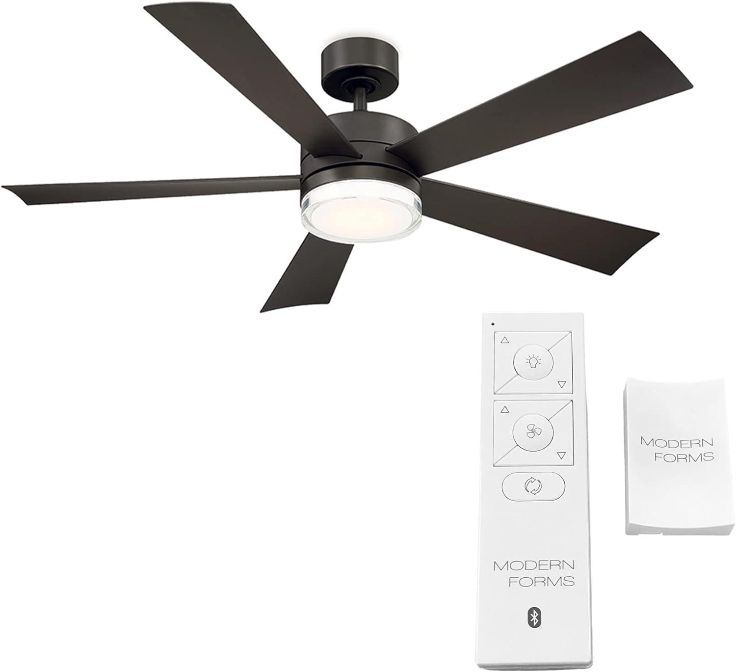 Wynd 5 - Blade Outdoor /Indoor Smart Ceiling Fan with Remote Control and LED Light Kit Included