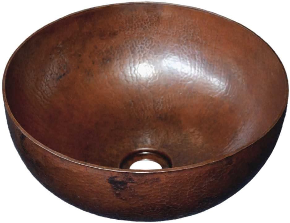 Maestro Copper Circular Vessel Bathroom Sink