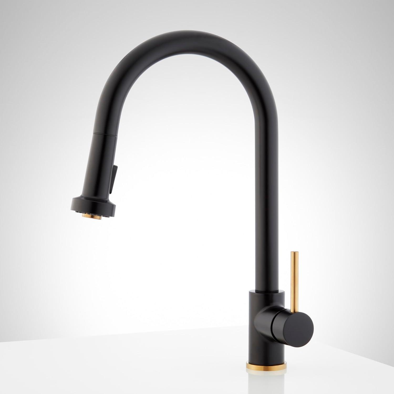 Oil Rubbed Bronze Single Handle Pull-Down Kitchen Faucet