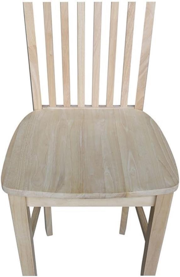 Mission Slat Back Counter Height Barstool Unfinished - International Concepts