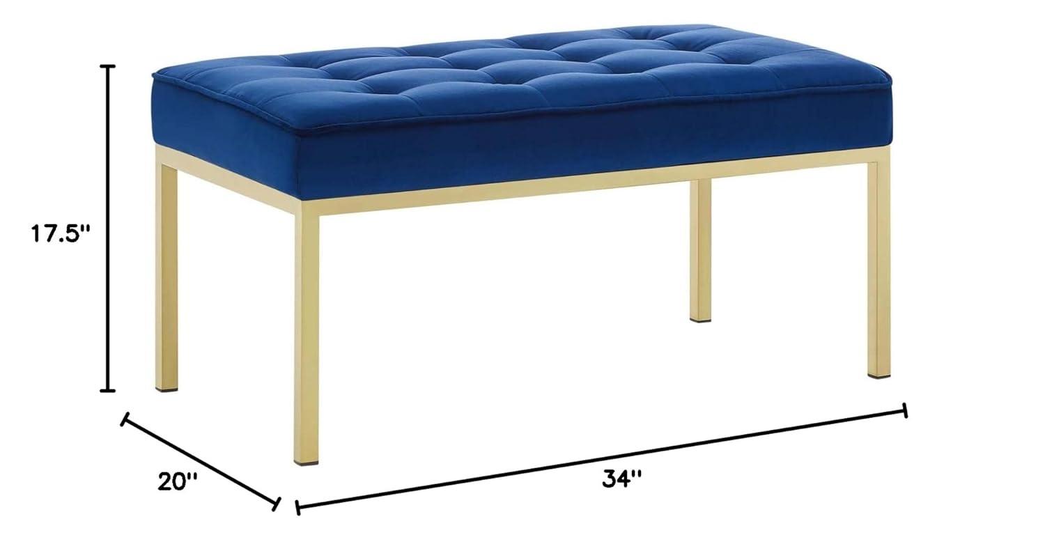 Modway Loft Tufted Vegan Leather Bench by Modway