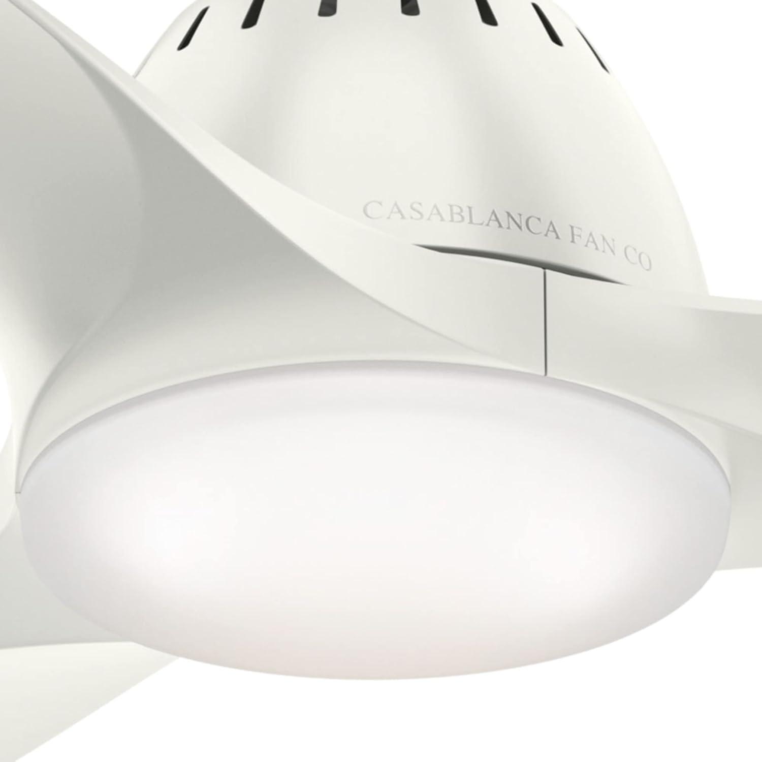 Casablanca Fan 52" Wisp 3 - Blade LED Standard Ceiling Fan with Remote Control and Light Kit Included