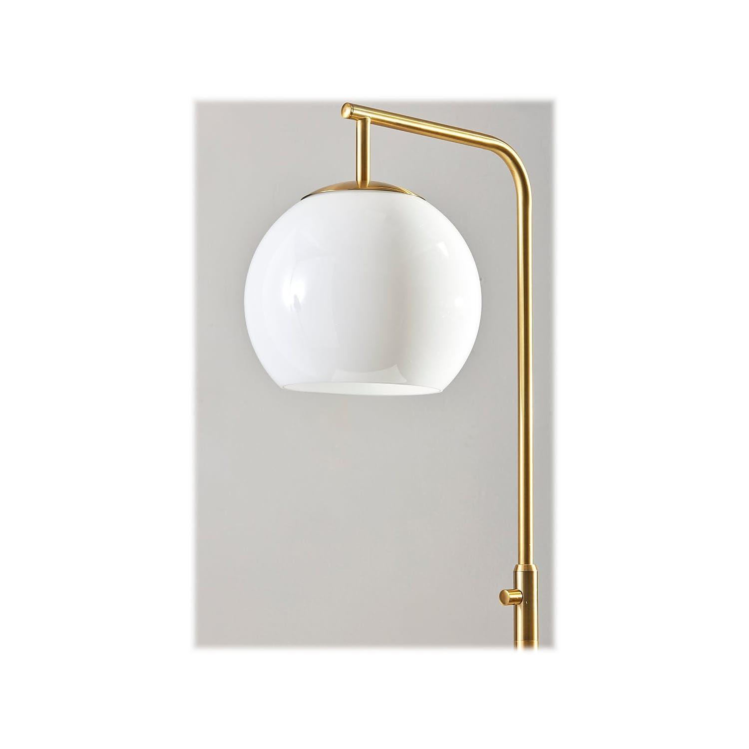 Simplee Adesso Globe 60" Antique Brass Floor Lamp with Globe Shade (AF47013-21)