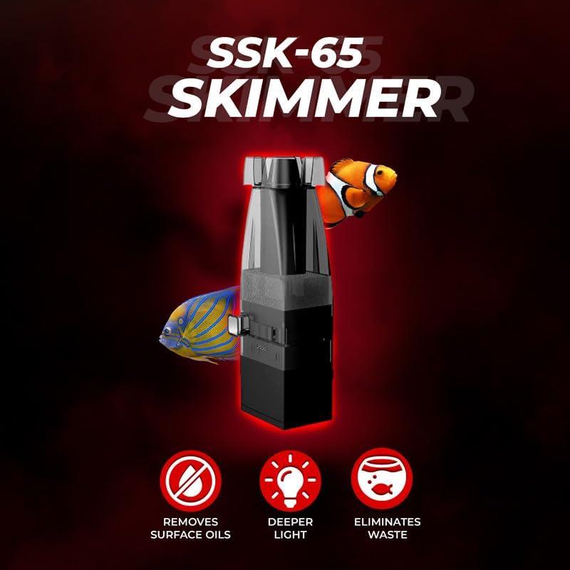 Aquatop Aquarium Surface Skimmer, 65 gallons per hour for Fish Tanks up to 100 gallons, SSK-65