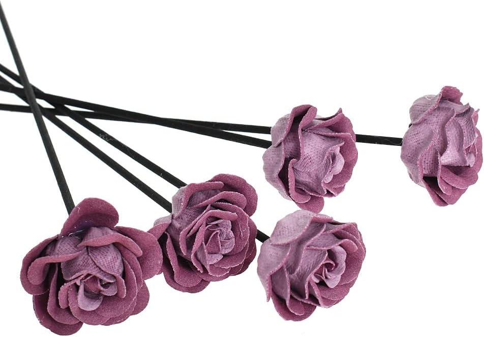 Purple Flower-Shaped Rattan Reed Diffuser Sticks, 5 Count