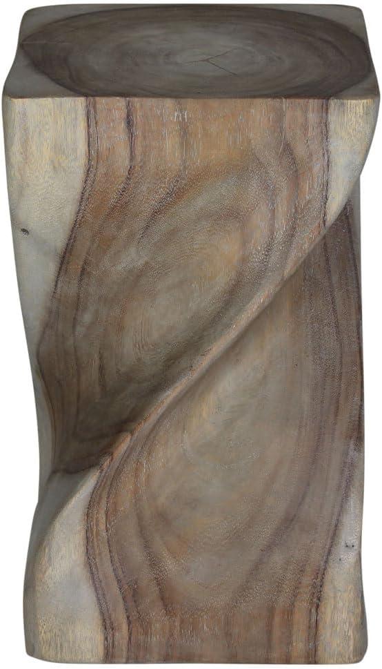 Haussmann® Original Wood Twist Stool 14 X 14 X 20 In High Walnut Oil