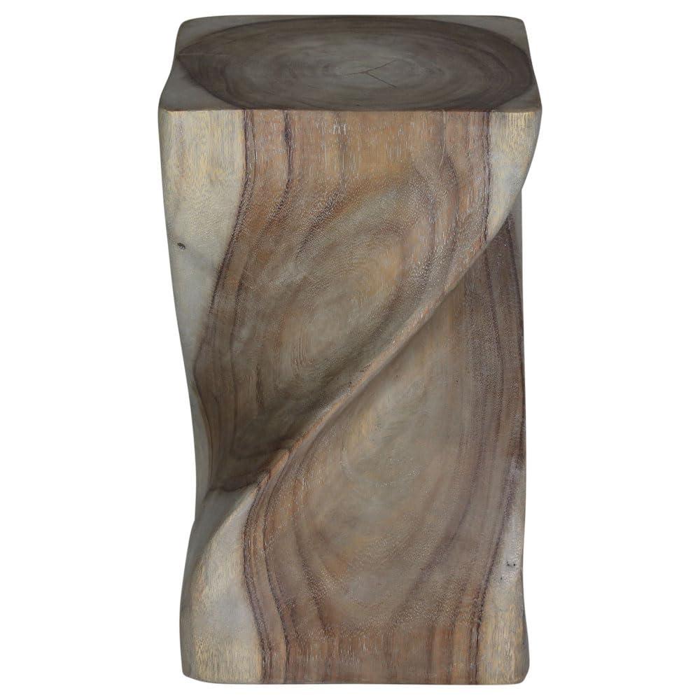 Haussmann® Original Wood Twist Stool 14 X 14 X 20 In High Walnut Oil