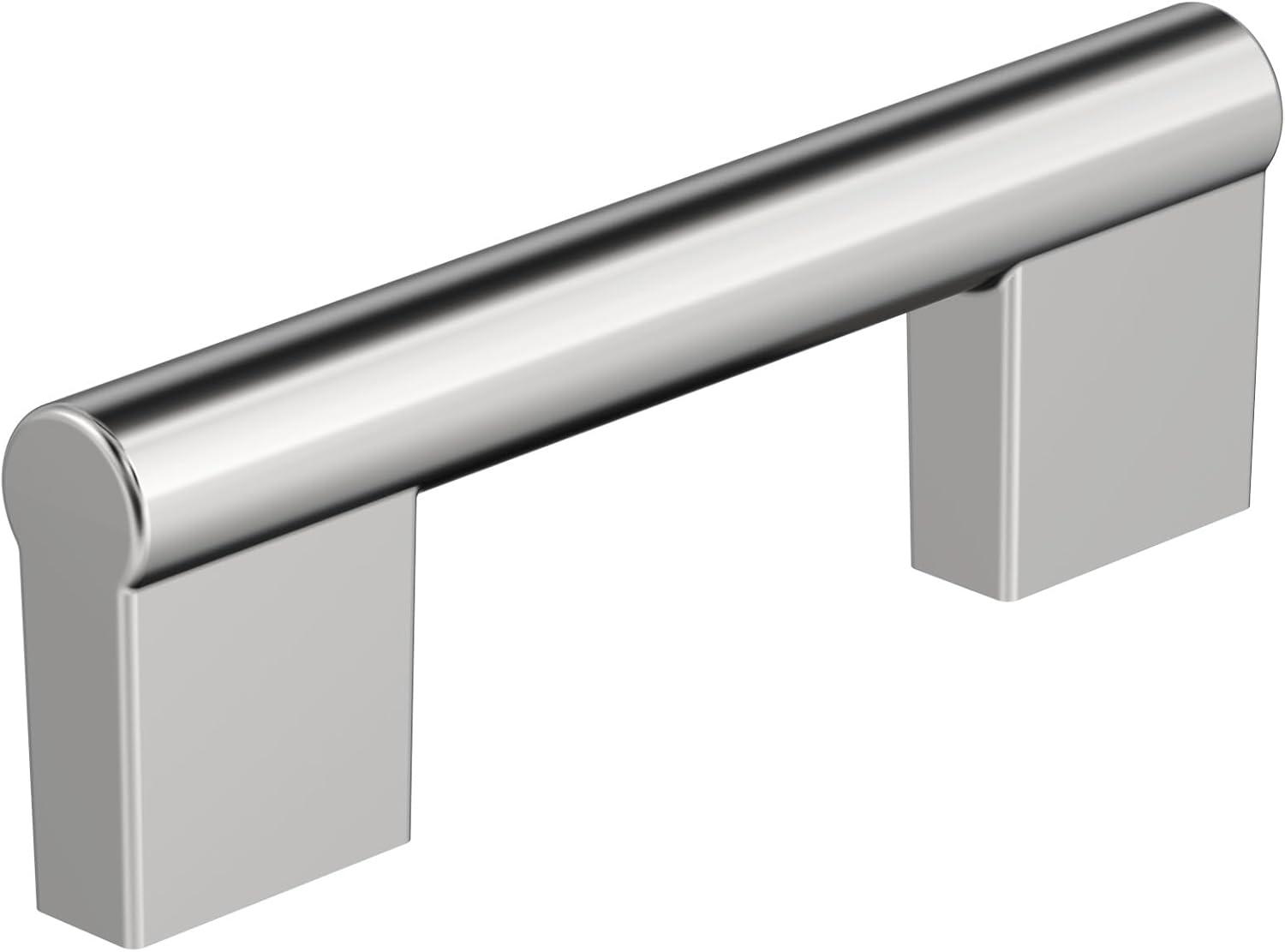 Amerock Versa 3 inch (76mm) Center-to-Center Polished Chrome Cabinet Pull