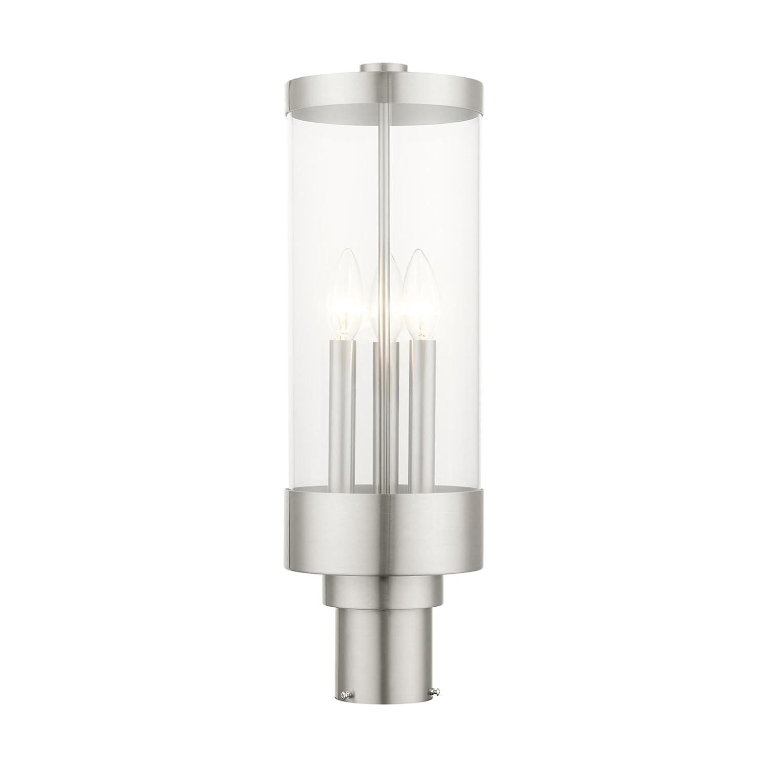 Livex Lighting Hillcrest 3 - Light Post Light in  Brushed Nickel