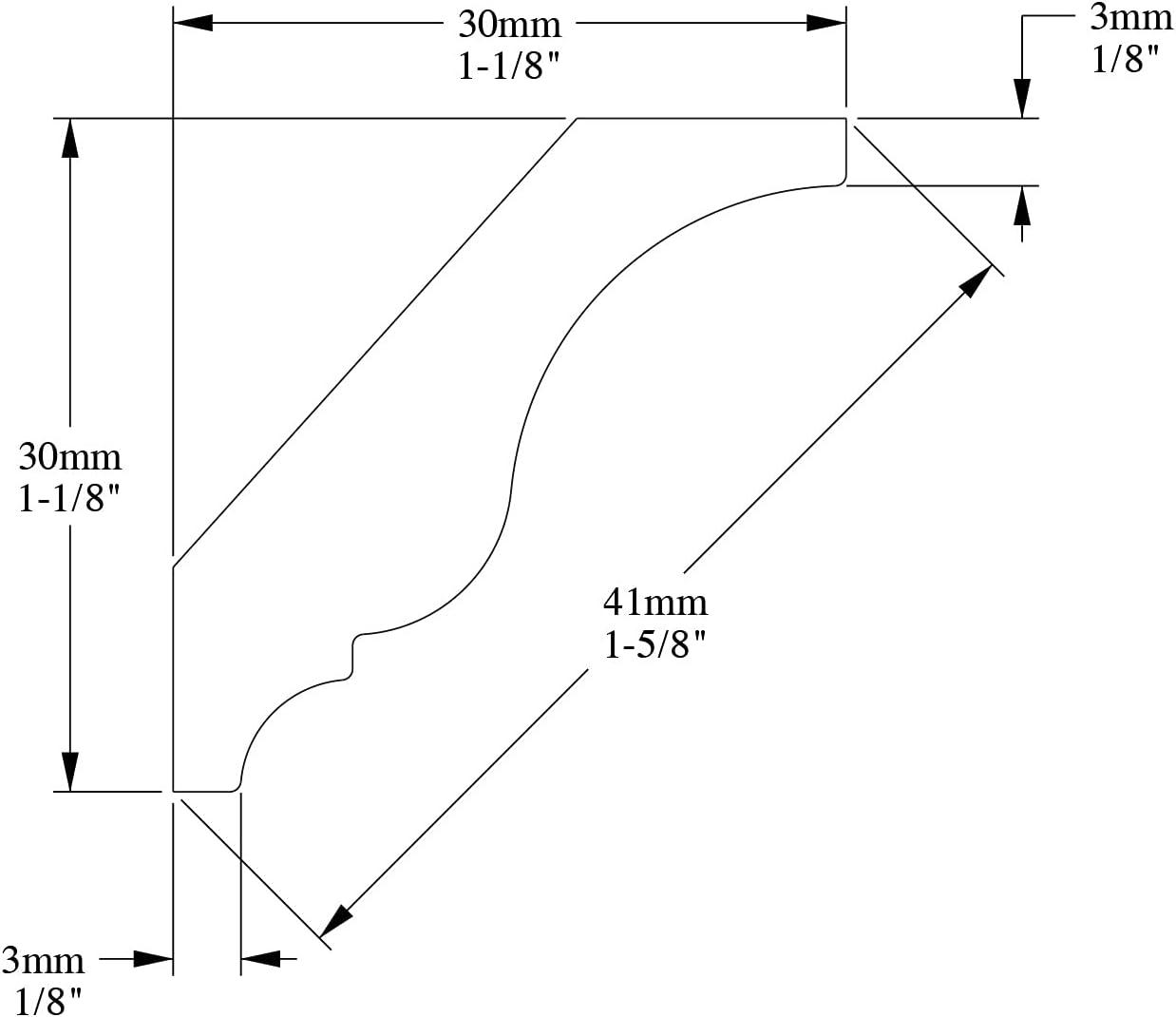 Primed White Polystyrene Crown Moulding 1-1/8 in x 78-3/4 in