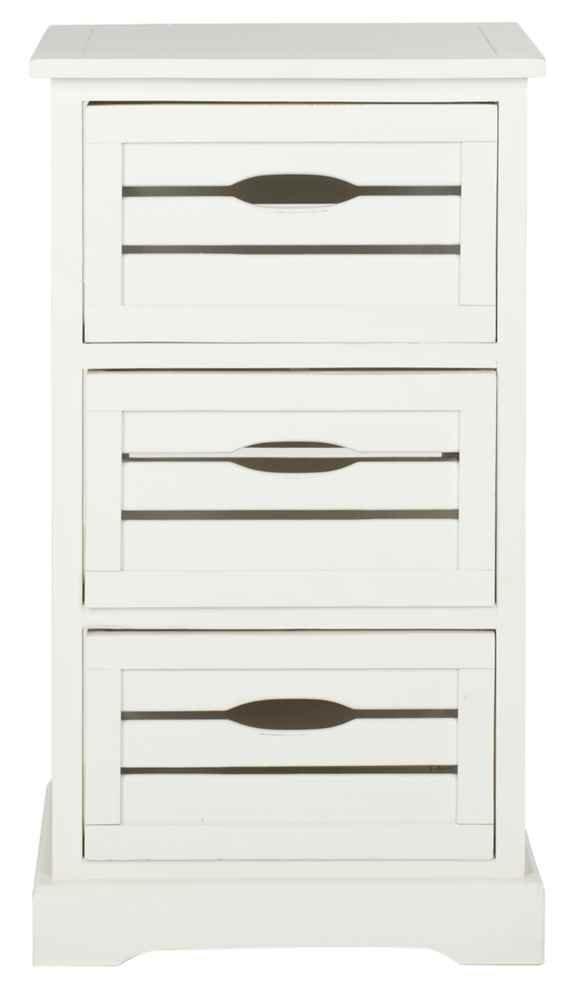 Samara 3 Drawer Cabinet - AMH5713 - Distressed Cream - Safavieh Couture