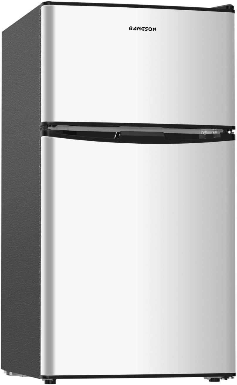 BANGSON BANGSON 3.2 CU.FT, 2 Door Small Refrigerator with Freezer US-BSR-201