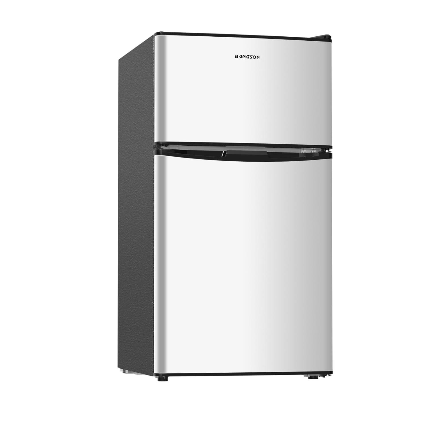 BANGSON BANGSON 3.2 CU.FT, 2 Door Small Refrigerator with Freezer US-BSR-201