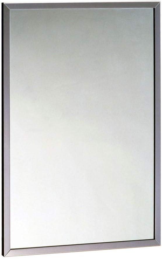 Bright Polished Stainless Steel Rectangular Bathroom Mirror