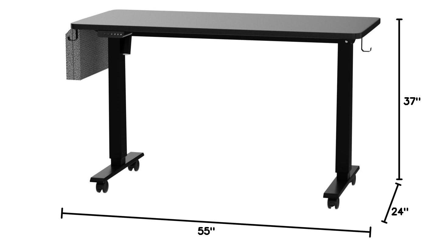 ErGear Whole Piece Standing Desk, 40x24 inch Adjustable Stand Up Desk with Cable Management Tray, Electric Computer Workstation for Home Office, White, EGESD63W