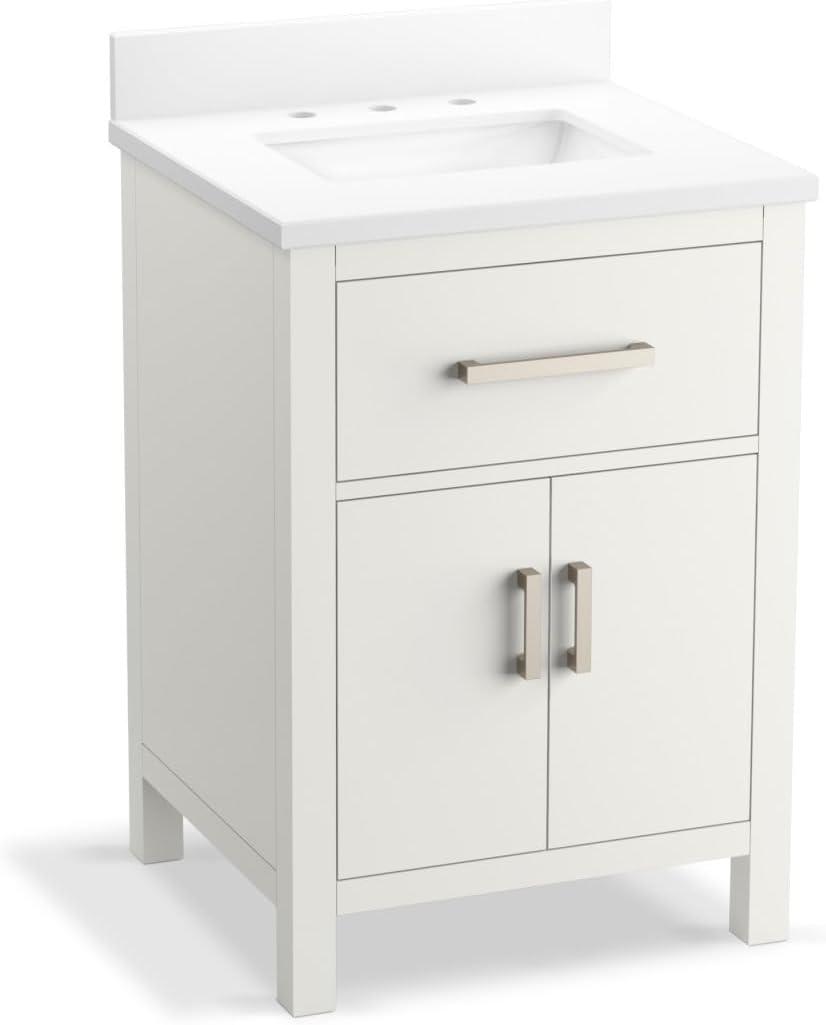 Kresla 24 In. Bathroom Vanity Cabinet With Sink And Quartz Top