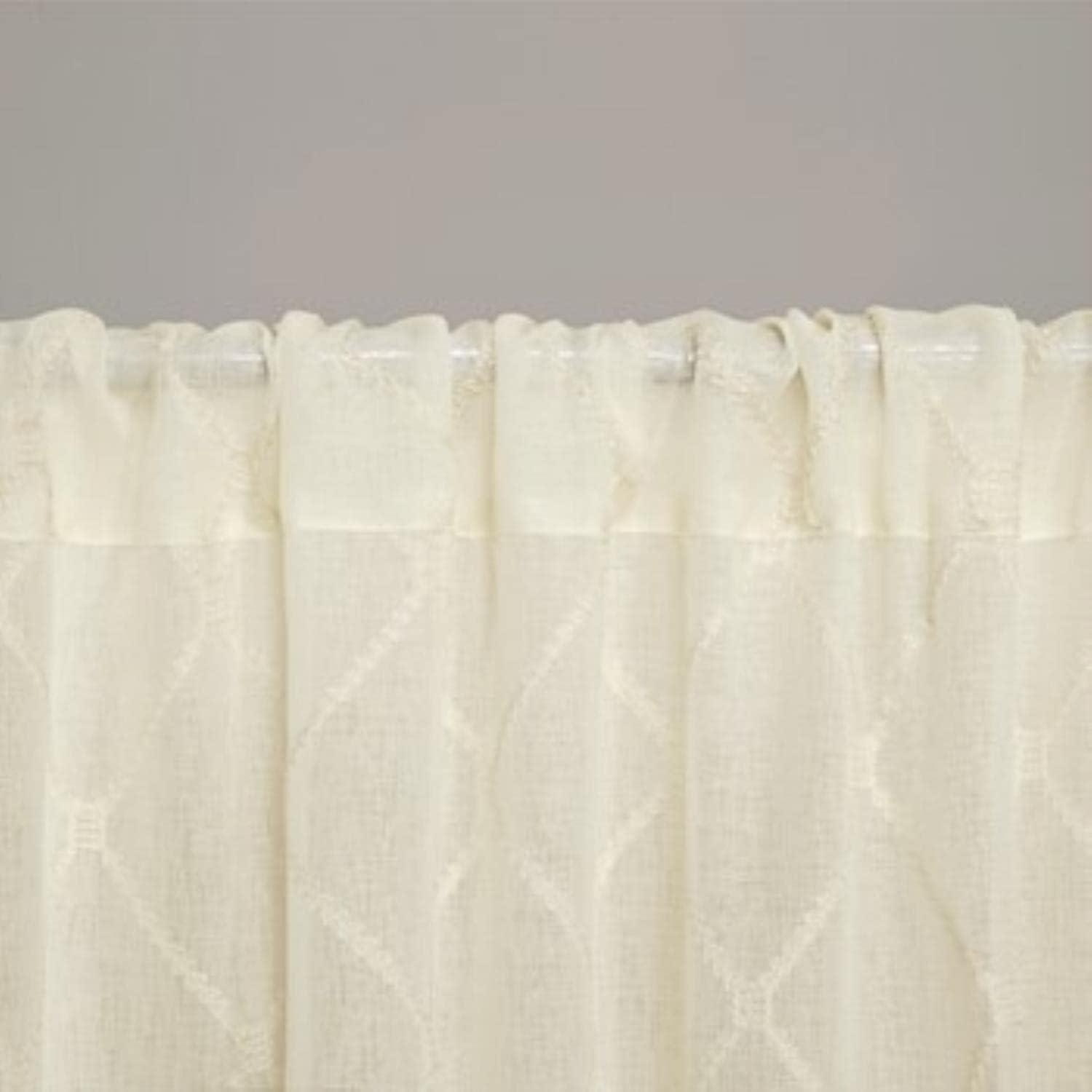 Nirod Diamond Sheer Window Curtain Panel