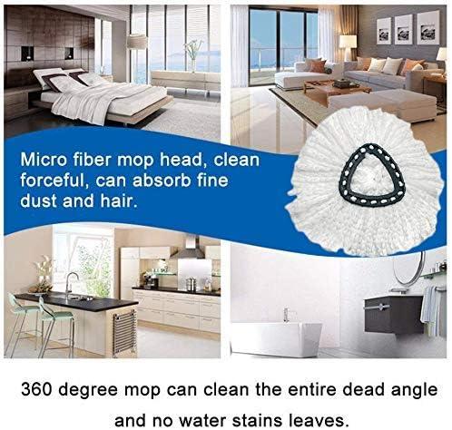 3 Pack Triangle Spin Mop Heads Replacements, Machine Washable Microfiber Spin Mop Refills for Floor Cleaning, Easy to Replace