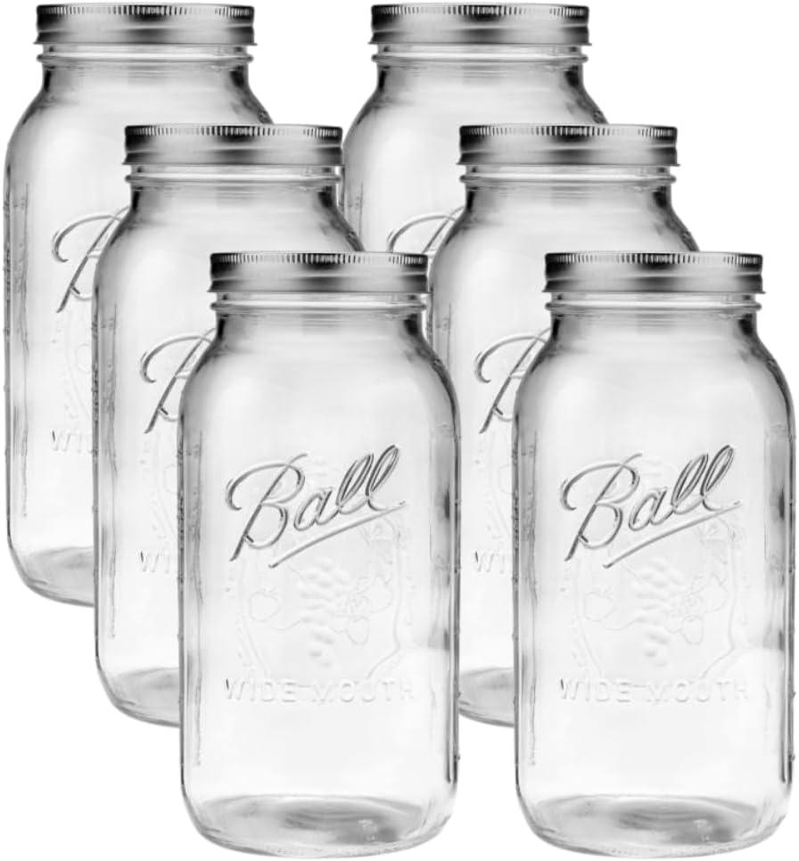 Ball Latch Jars, Glass Storage Jars, 3-Pack