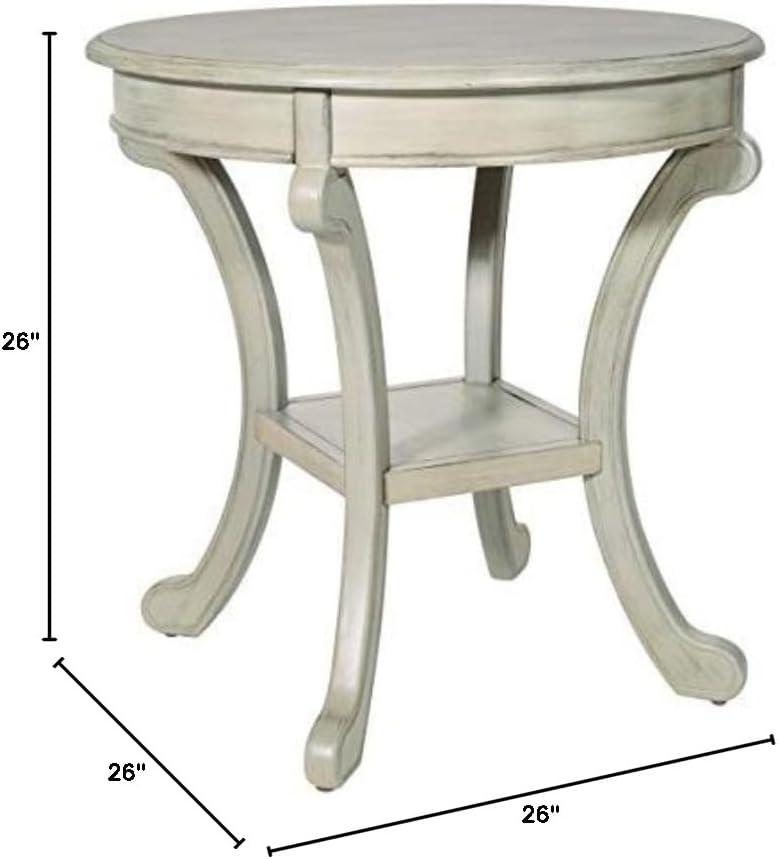 Vermont Accent Table in Antique Black Wood Finish