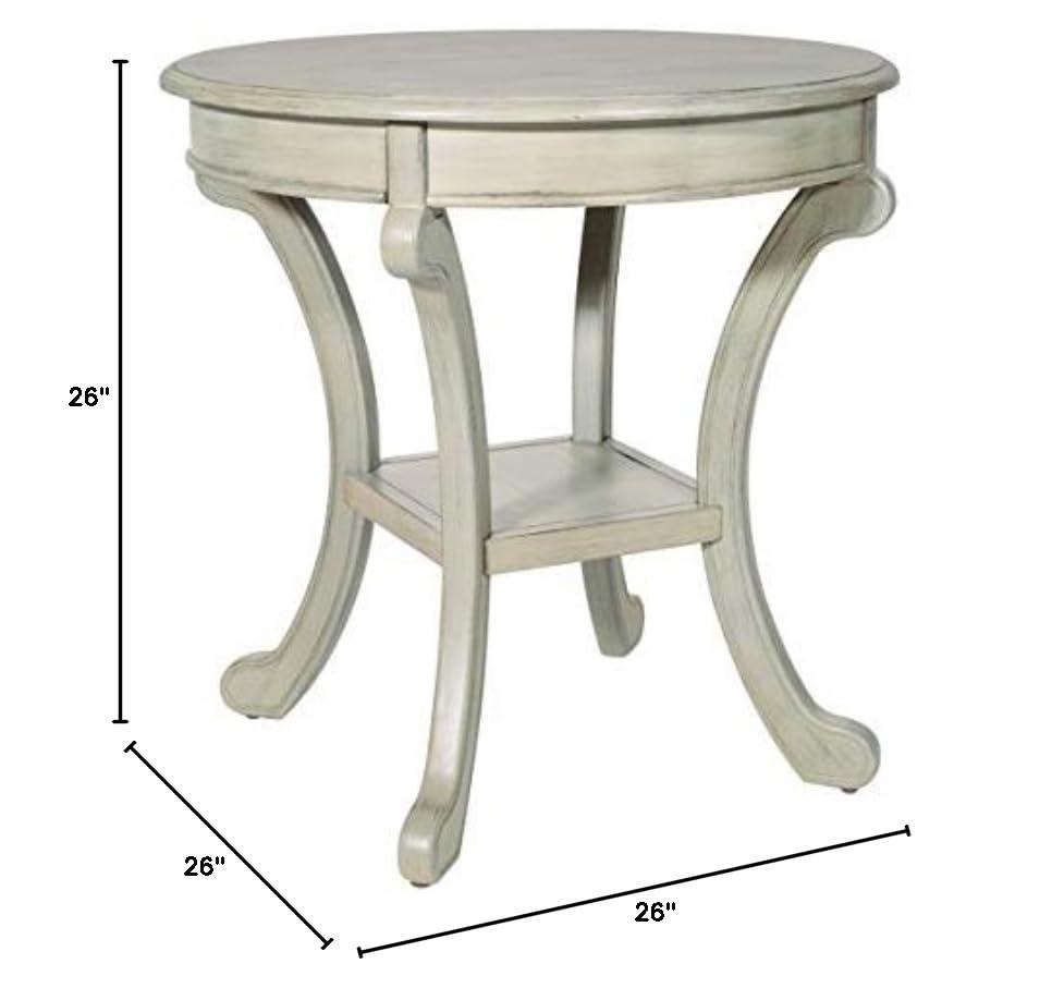 Vermont Accent Table in Antique Black Wood Finish
