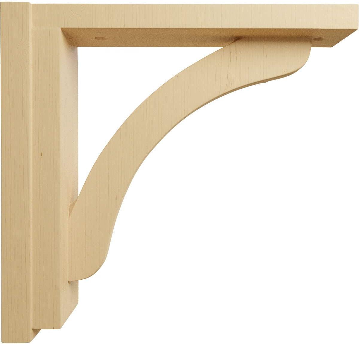 Ekena Millwork 2 1/2"W x 10 3/4"D x 10 1/4"H Reece Shelf Bracket, Alder