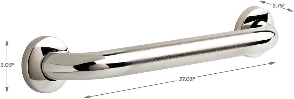 Delta Lahara (1-Pack) 16' Shower Grab Bar Seniors ADA Compliant Bright Stainless Steel 450 lb Capacity Bathroom Safety Handle for Shower, Bathtub | Wall Mounted Balance Assist, Grip DF59816-BS1-XX