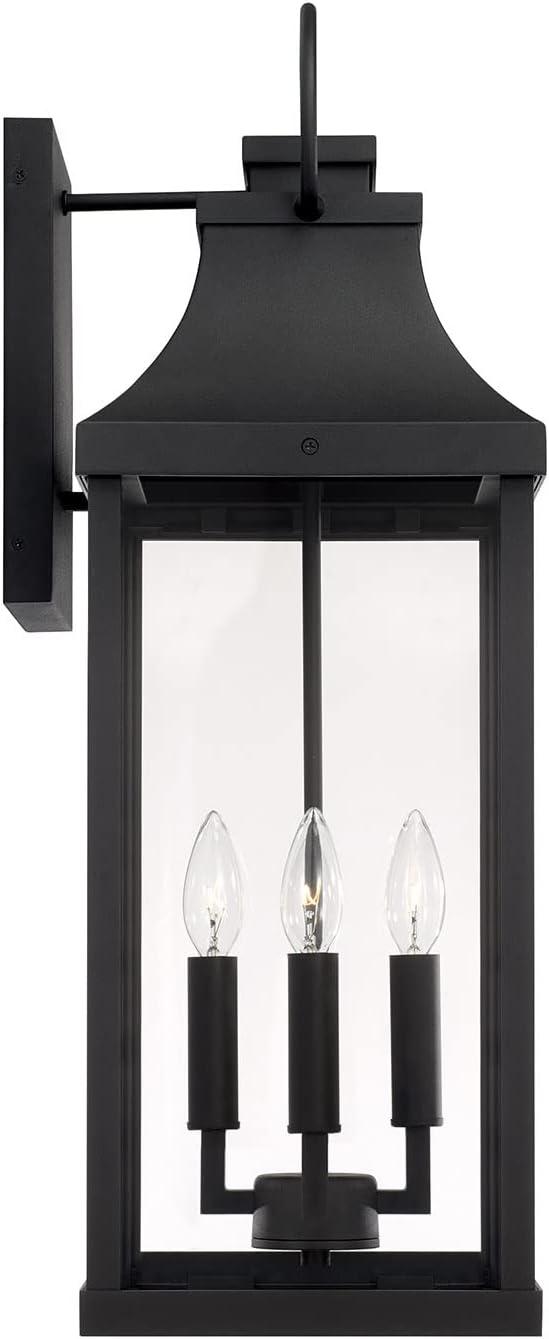 Outdoor Wall Lantern In Traditional Style-27 Inches Tall And 9 Inches Wide-Black Finish-Incandescent Lamping Type Capital Lighting 946441Bk