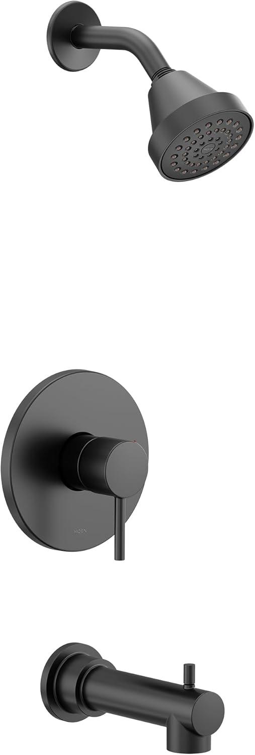 Modern Chrome Black Wall-Mounted Rain Shower System