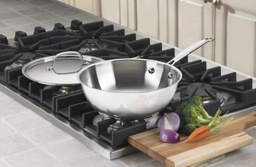 Stainless Steel 3-Quart Chef's Pan with Lid