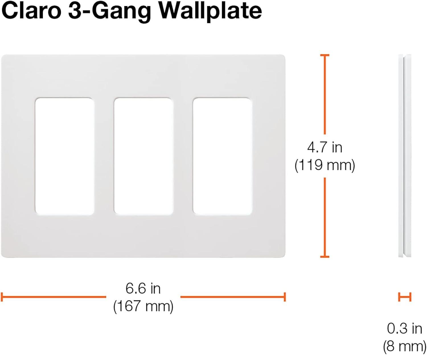 Satin Biscuit 3-Gang Decorator Wall Plate