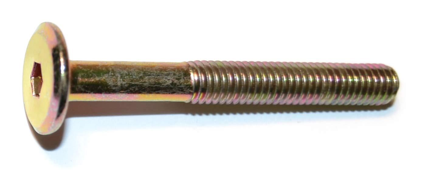 Yellow Zinc Plated Steel Joint Connector Bolts, 6mm x 50mm, Set of 10