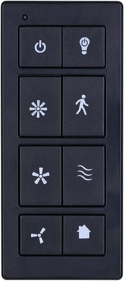 Prominence Home Universal Ceiling Fan Remote Control Kit with Receiver, Wall Dock and Batteries, For Downrod Ceiling Fans ONLY - Model 51487-01 - Black