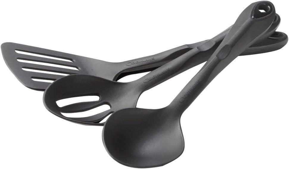 Coghlan's Nylon Utensil Set, 3-Piece Kitchen Set Includes Slotted Spoon, Spatula, and Serving Spoon, Dishwasher Safe
