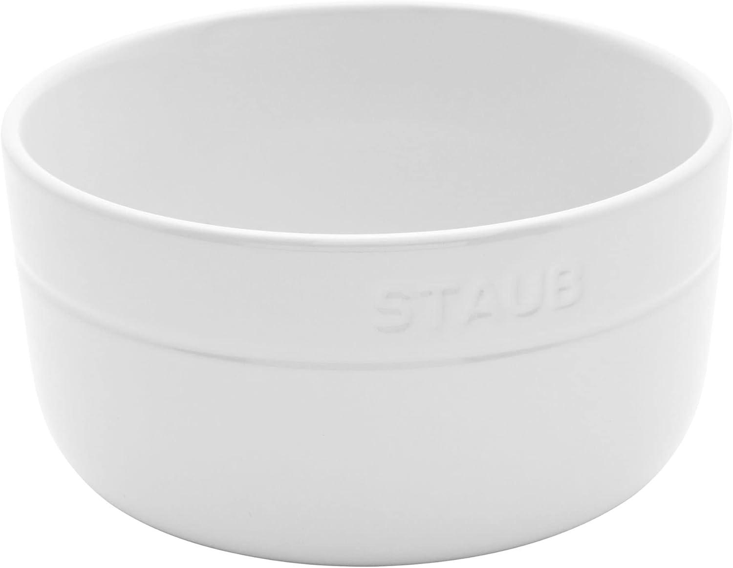 Staub Dining Line 4 Piece Ceramic Bowl Set, White