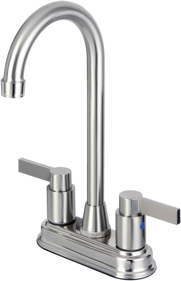 Kingston Brass NuvoFusion Two-Handle 2-Hole Deck Mount Bar Faucet