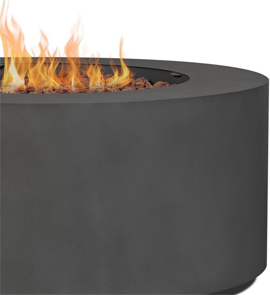 Aegean 36" Round Steel Propane or Natural Gas Fire Pit Table by Real Flame