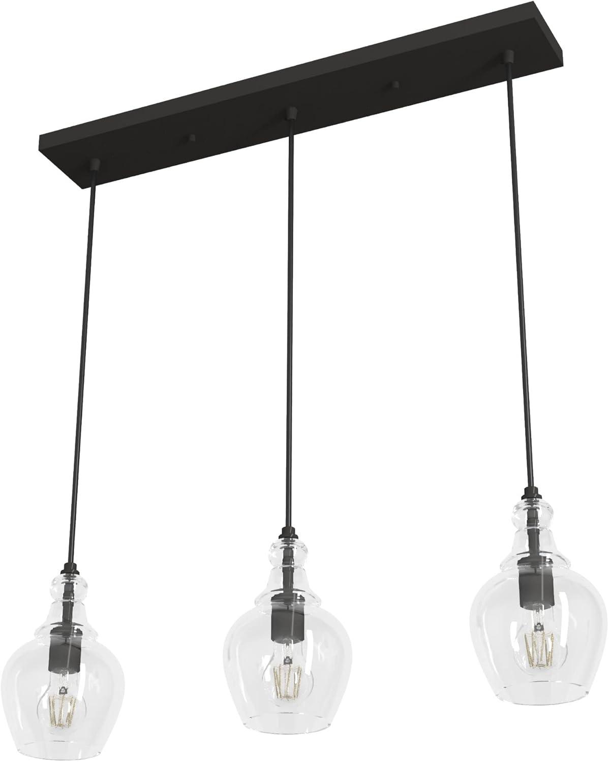 Maple Park 3 Light Linear Bell Pendant