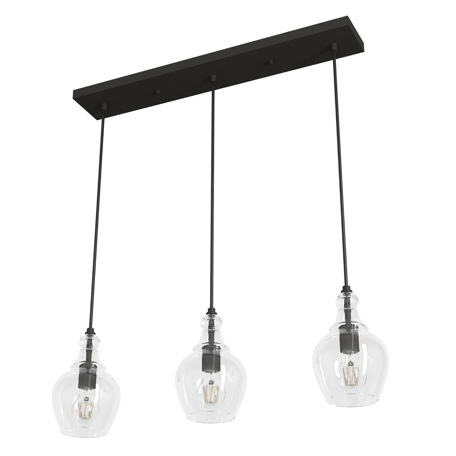 Hunter Fan Maple Park 3 Light Linear Bell Pendant