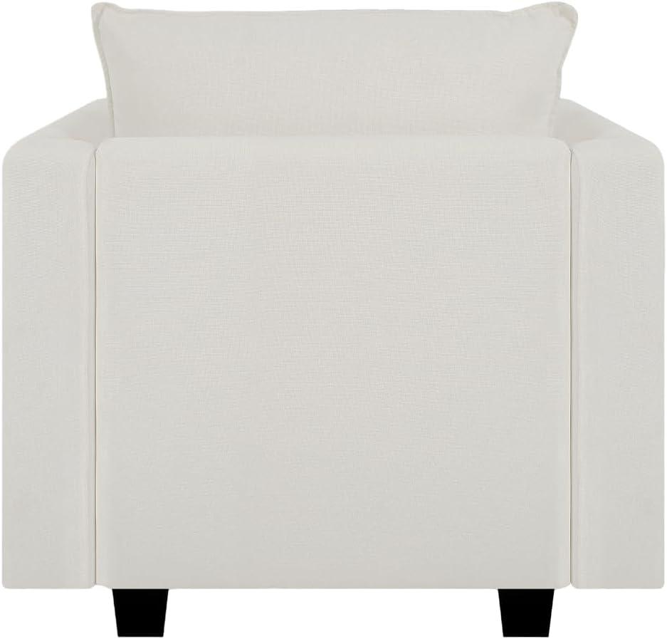 Naomi Home Elizabeth Modern DIY Collection-Fabric:Linen,Finish:White Down,Style:Sofa Set