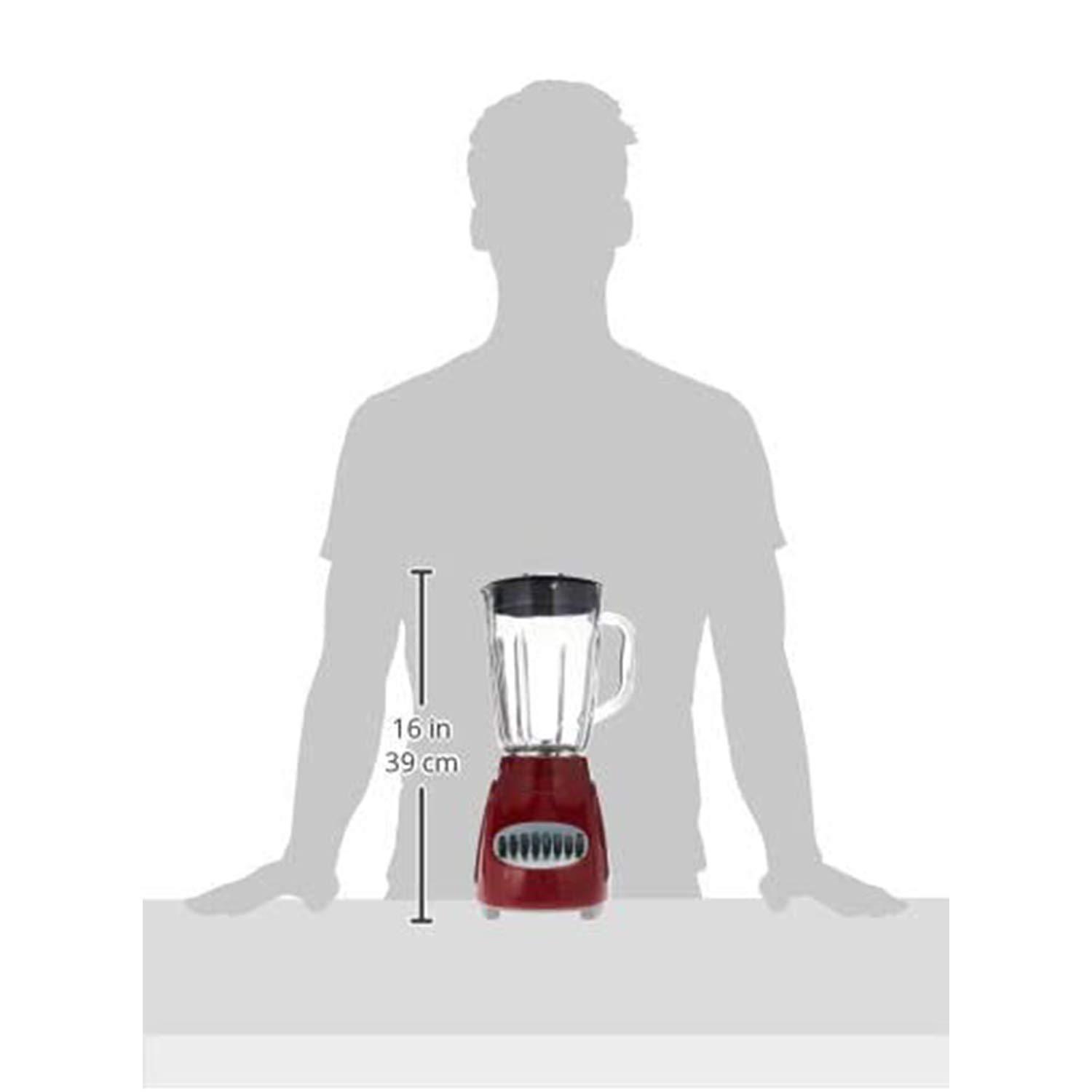 Brentwood 12-Speed Blender Glass Jar in Red