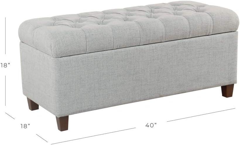 Ainsley Button Tufted Storage Bench - HomePop